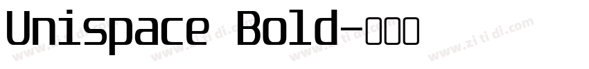 Unispace Bold字体转换